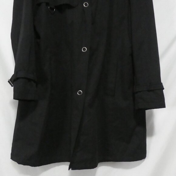 UD - UTEX DESIGN | XL - extra large | Classic Black Snap Button Coat - Picture 7 of 16